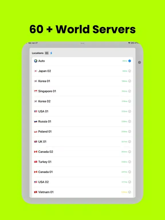 Captures d'écran de VPNX - Best VPN & Fast VPN iPad 