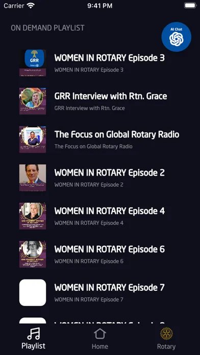 Rotary District 9110 Radio سکرین شاٹس