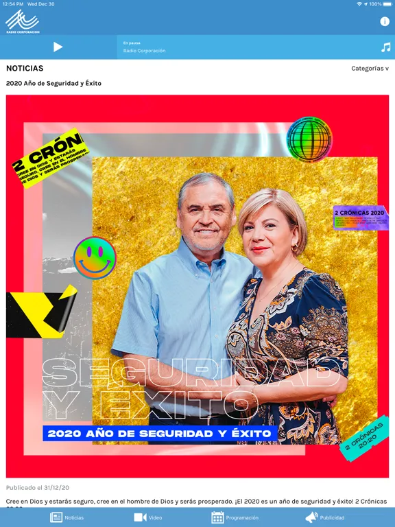Zrzuty ekranu Radio Corporación iPad 