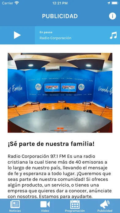 Zrzuty ekranu Radio Corporación