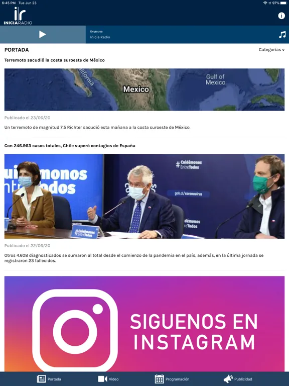 Captures d'écran de Radio Inicia iPad 