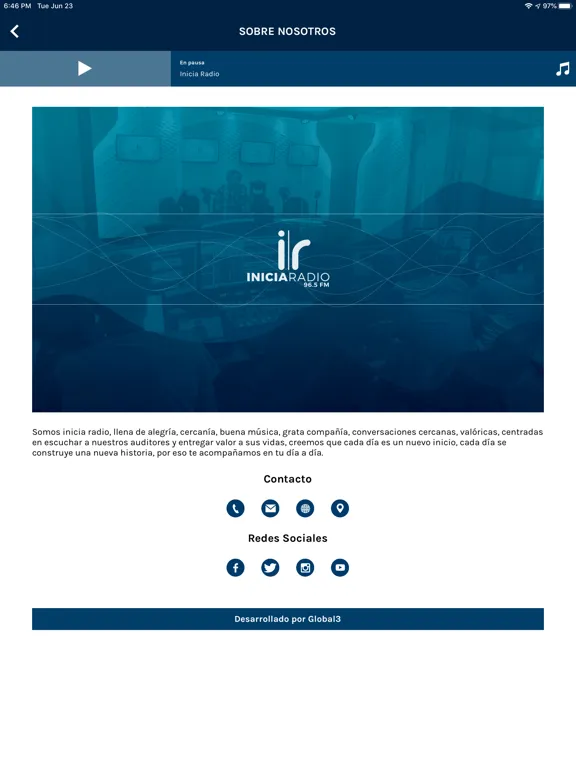 Captures d'écran de Radio Inicia iPad 