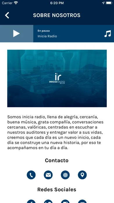 Captures d'écran de Radio Inicia