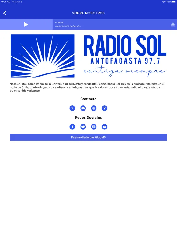 Radio Sol - Antofagasta iPad  스크린샷