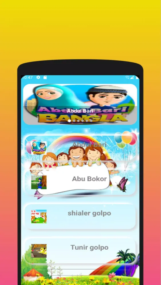 Tangkapan skrin Islamic Cartoon - Bangla