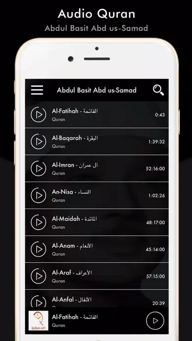 Tangkapan skrin Mp3 Quran by Abdul Basit