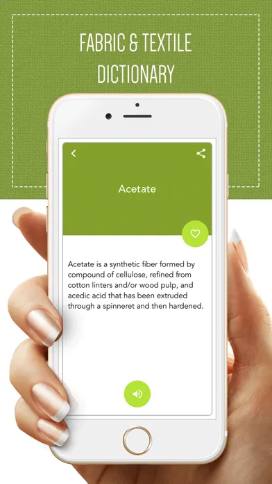 ภาพหน้าจอของ Fabric & Textile Dictionary