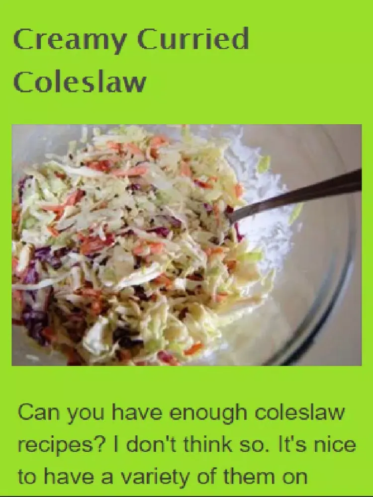 Coleslaw Recipes iPad  스크린샷