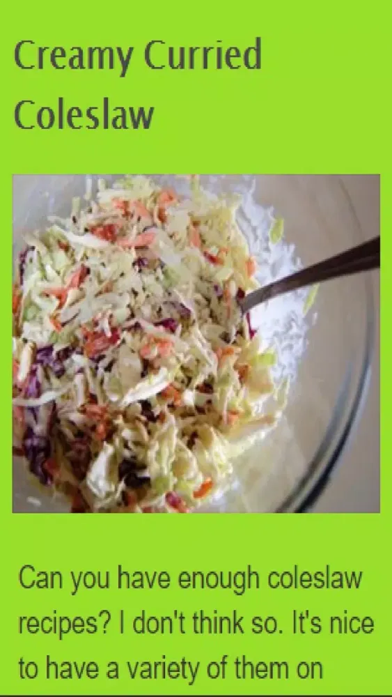 Coleslaw Recipes 스크린샷