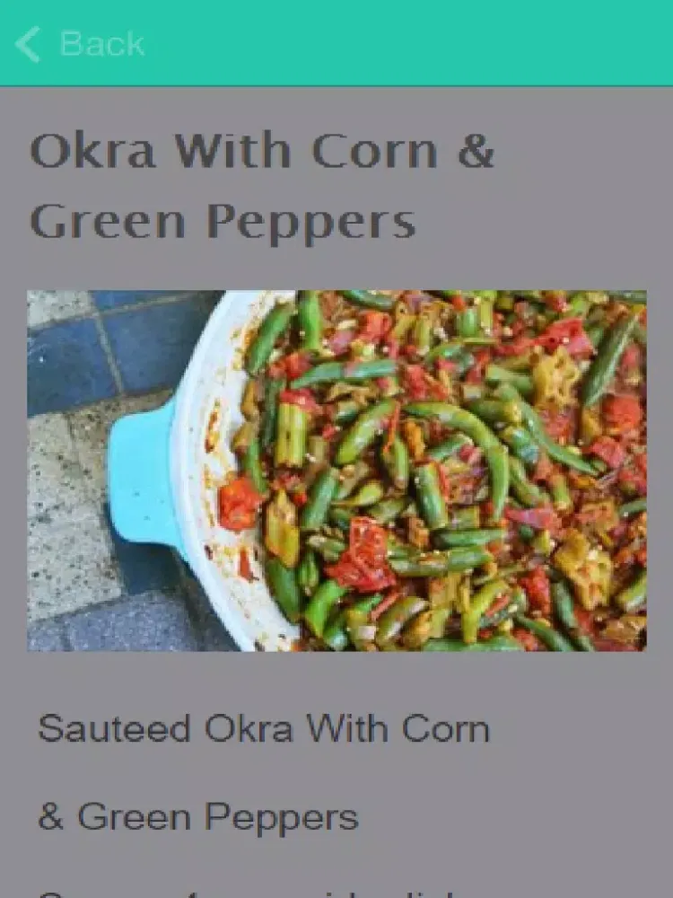 Capturas de pantalla de Green Pepper Recipes iPad 