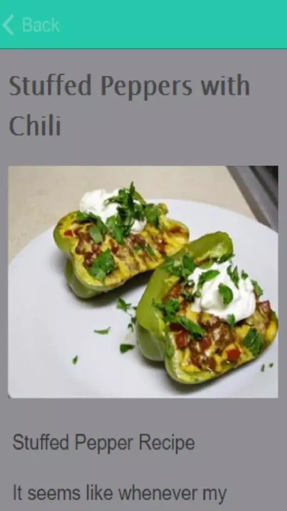 Capturas de pantalla de Green Pepper Recipes
