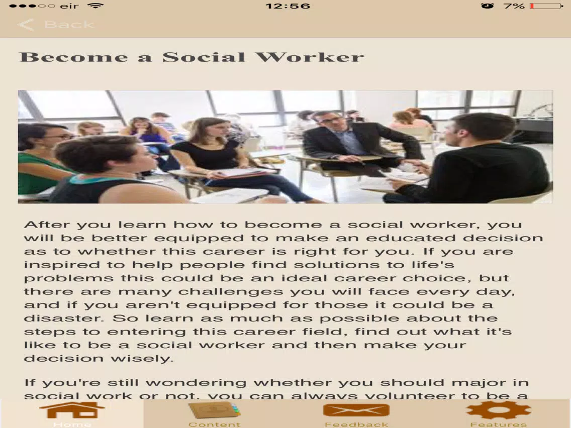 Capturas de pantalla de How To Become A Social Worker iPad 