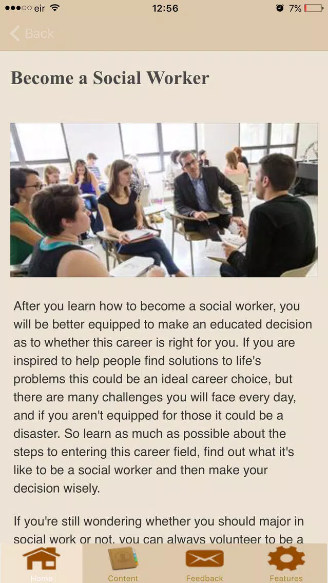 Capturas de pantalla de How To Become A Social Worker