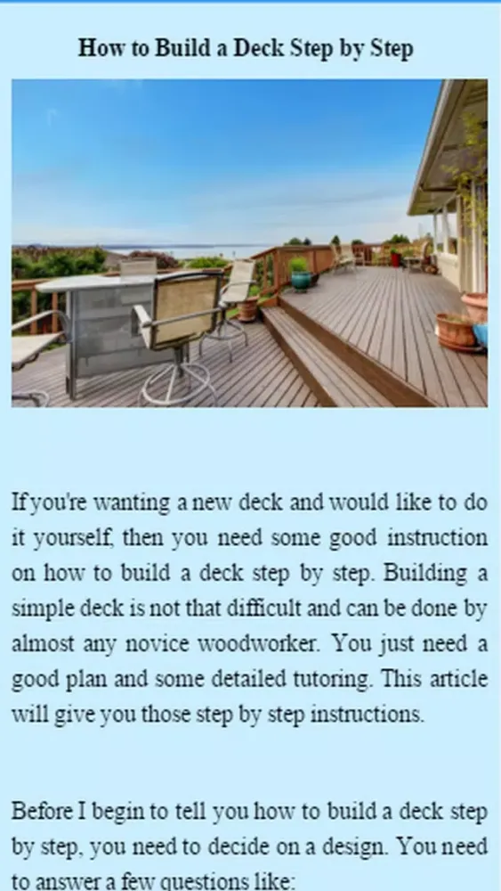 صور How To Build A Deck