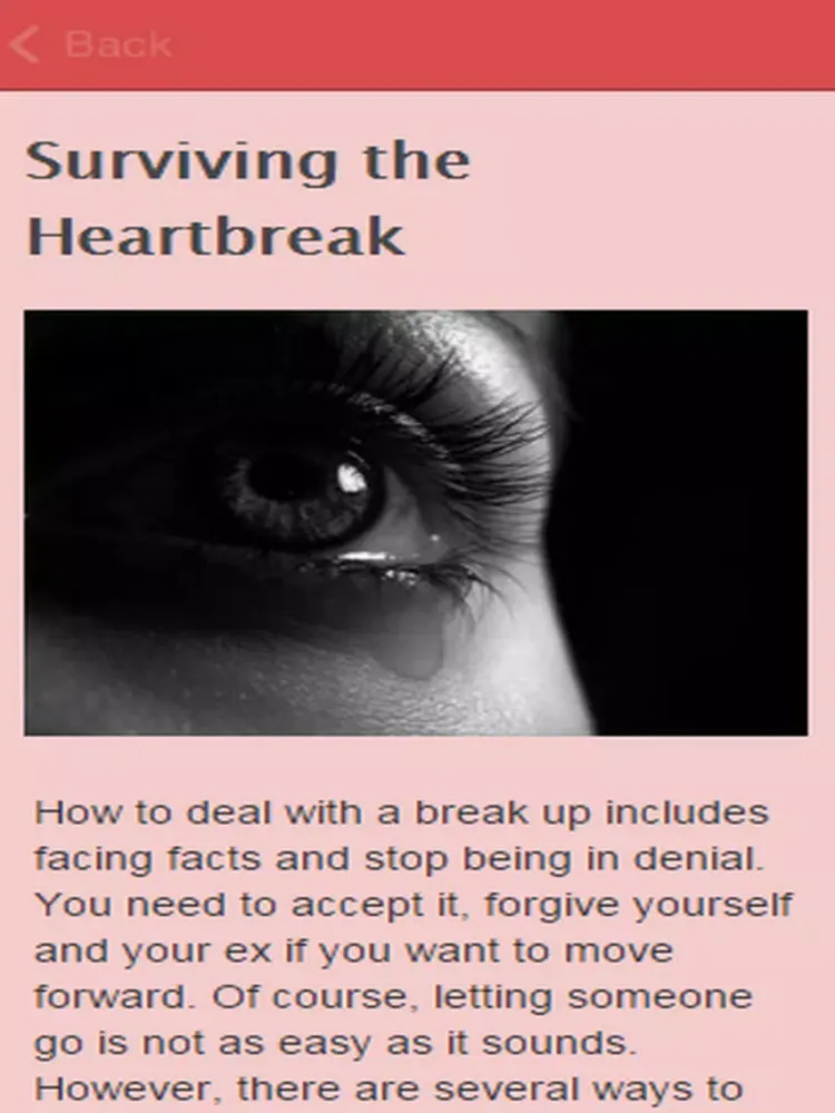 Zrzuty ekranu How To Deal With Heartbreak iPad 