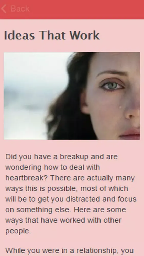 Zrzuty ekranu How To Deal With Heartbreak