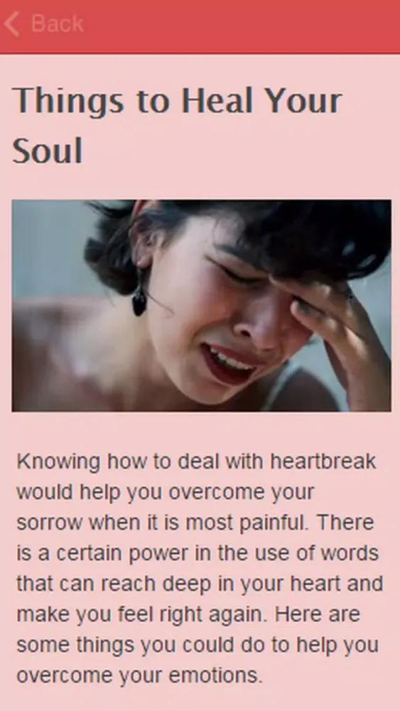 Zrzuty ekranu How To Deal With Heartbreak