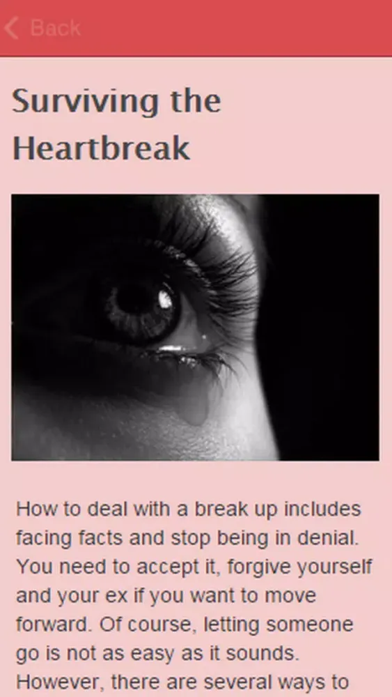 Zrzuty ekranu How To Deal With Heartbreak