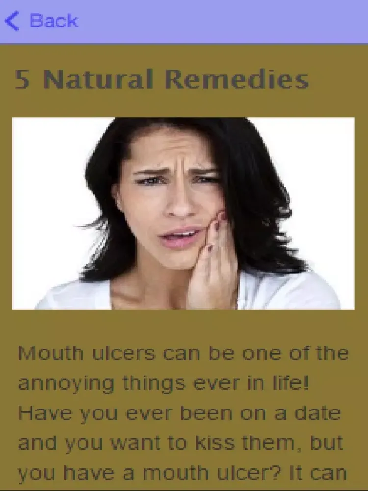 How To Get Rid Of Mouth Ulcers iPad  سکرین شاٹس