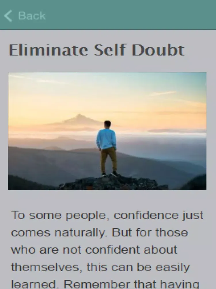 Capturas de tela do How To Improve Self Confidence iPad 