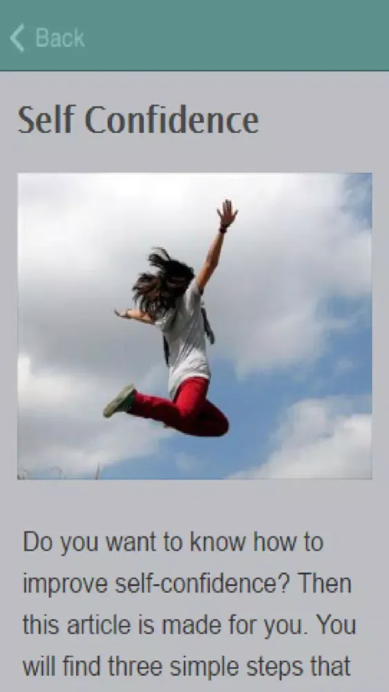 Capturas de tela do How To Improve Self Confidence