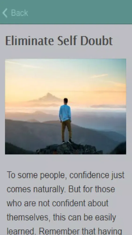 Capturas de tela do How To Improve Self Confidence