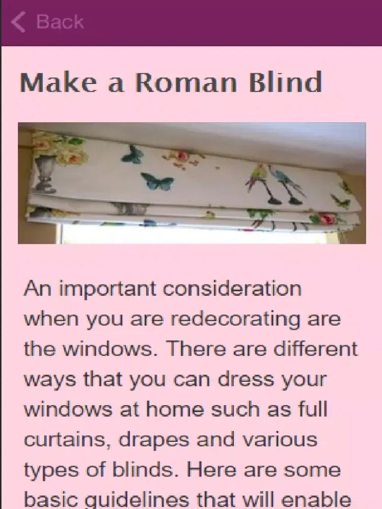 Ảnh chụp màn hình của How To Make Roman Blinds iPad 