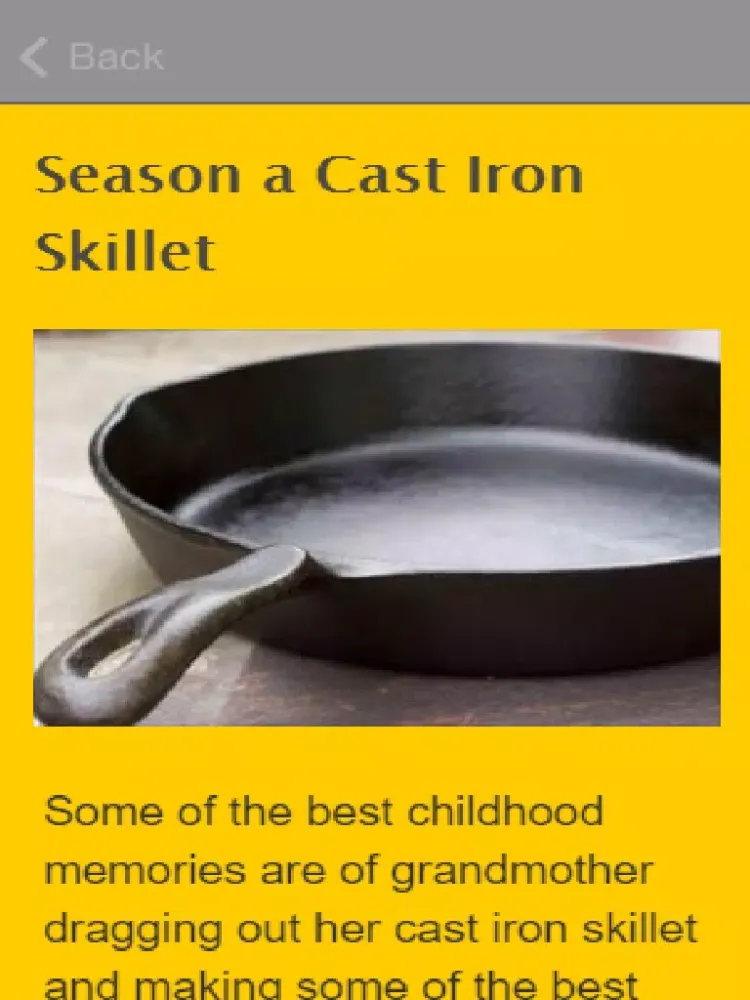 How To Season A Cast Iron Skillet iPad  スクリーンショット