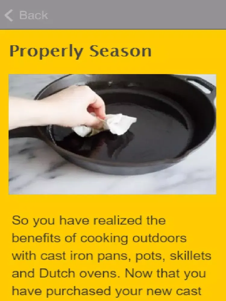 How To Season A Cast Iron Skillet iPad  スクリーンショット