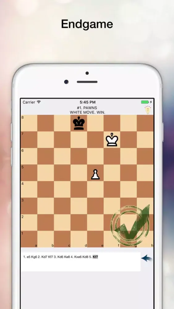 Captures d'écran de Chess Tricks. Endgame