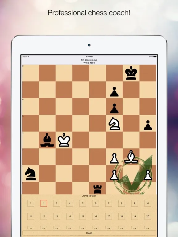 Chess Tactic 2 - interactive chess training puzzle. Part 2 iPad  Screenshots