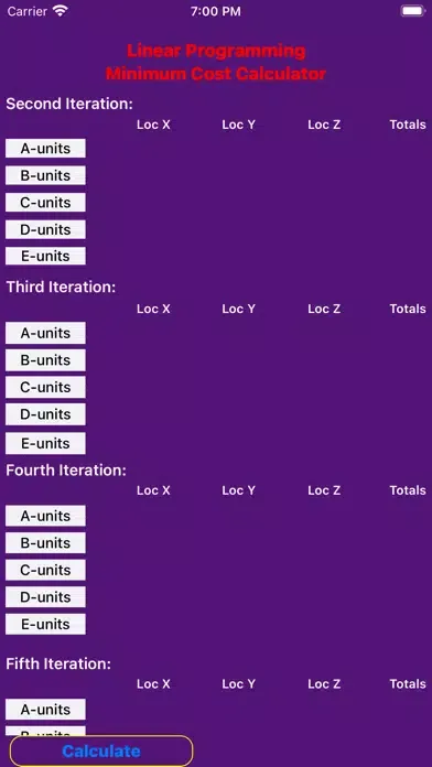 Captures d'écran de MinCostCalc
