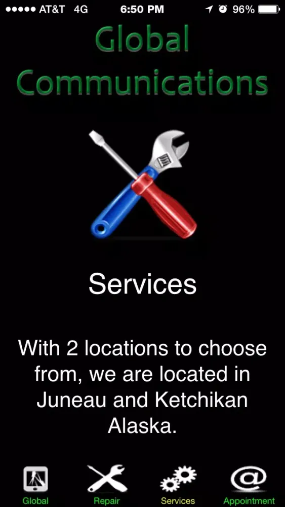 Ảnh chụp màn hình của Global Communications Phone Repair