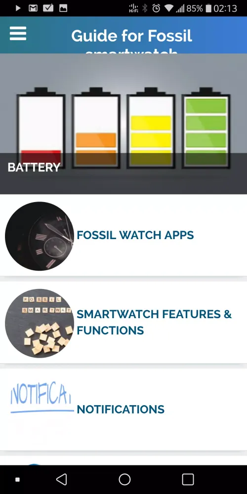 ภาพหน้าจอของ Guide for Fossil GEN 4 Watch