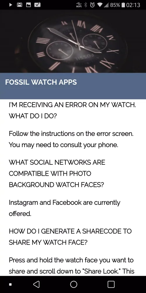 ภาพหน้าจอของ Guide for Fossil GEN 4 Watch