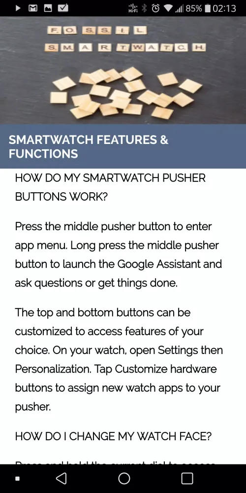 ภาพหน้าจอของ Guide for Fossil GEN 4 Watch