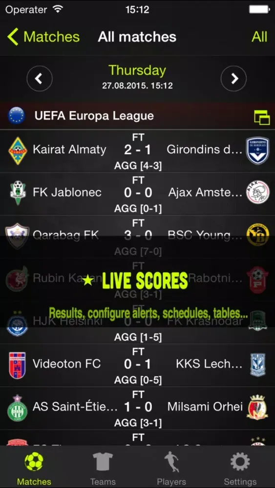 Скриншоты Live Score Once