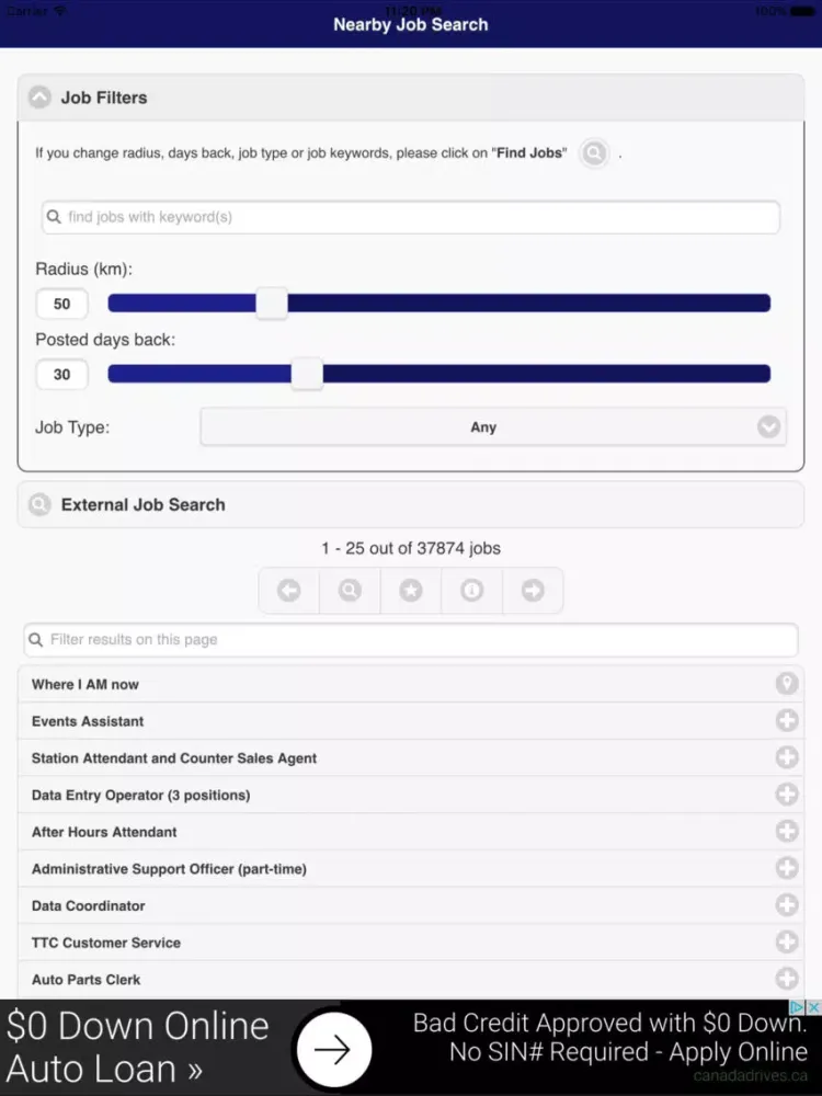 Скриншоты Job Search Near Me iPad 