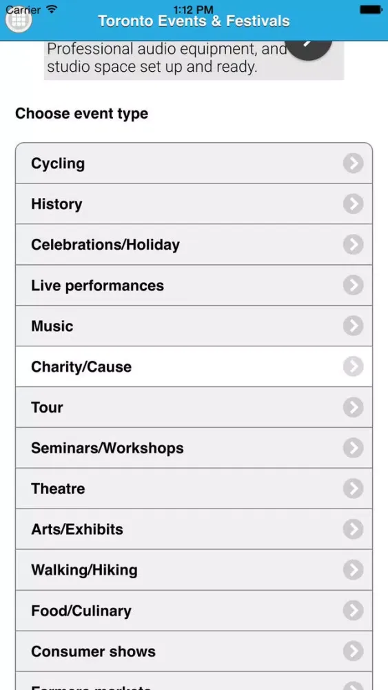 Capturas de pantalla de Toronto Events & Festivals