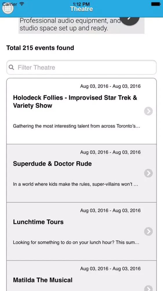 Capturas de pantalla de Toronto Events & Festivals