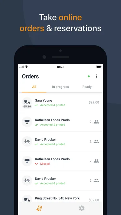Capturas de pantalla de Restaurant Order-Taking App