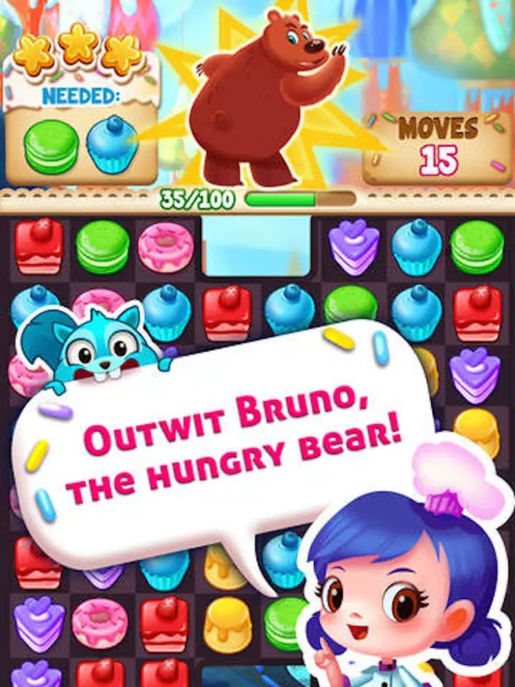 صور Cookie Heroes - candy gingerbread donut blast game iPad 
