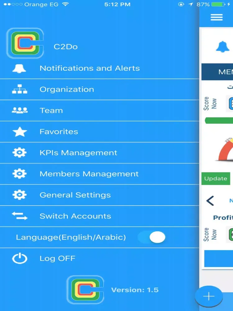 C2DO - KPI Dashboard iPad  Screenshots