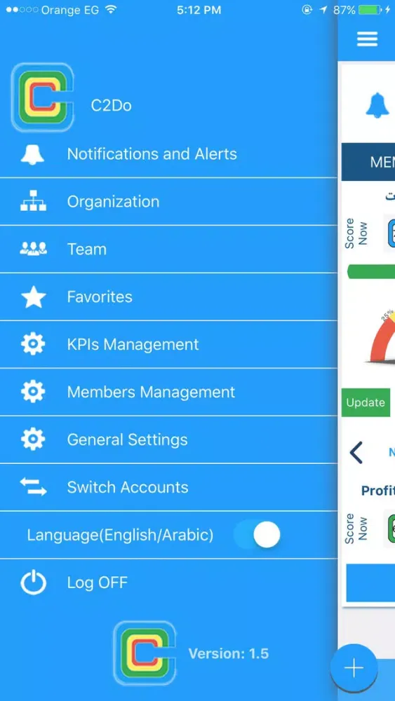 C2DO - KPI Dashboard Screenshots