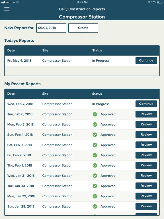 Ảnh chụp màn hình của ProjectFIT iPad