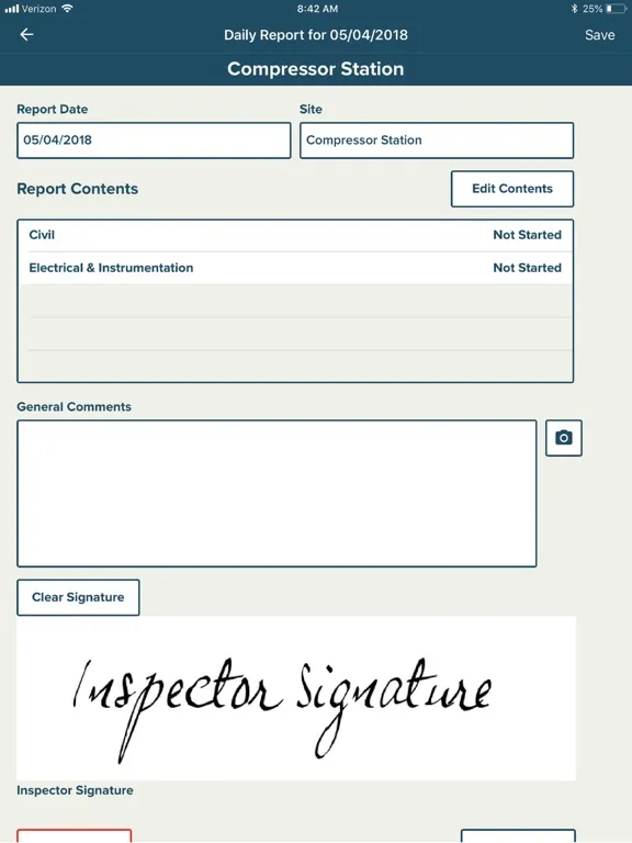 Ảnh chụp màn hình của ProjectFIT iPad