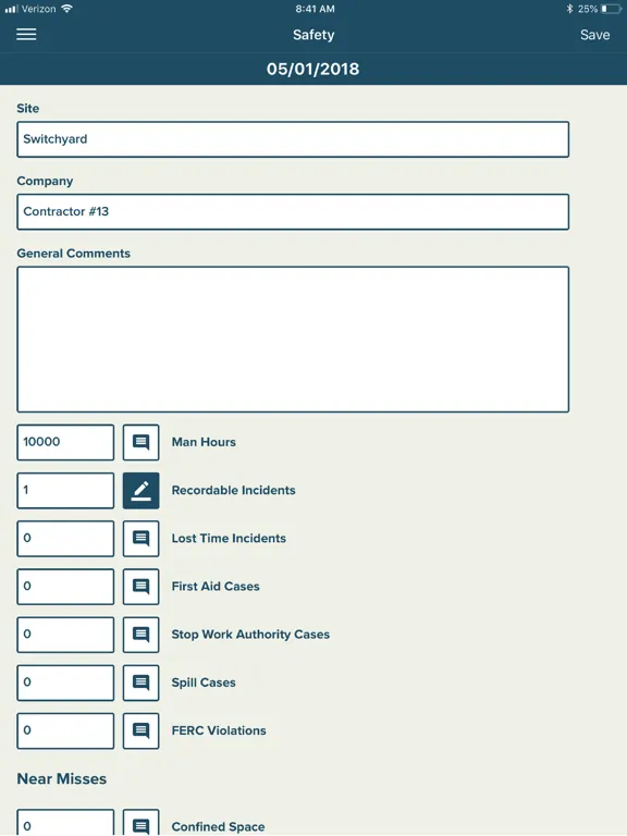 Ảnh chụp màn hình của ProjectFIT iPad