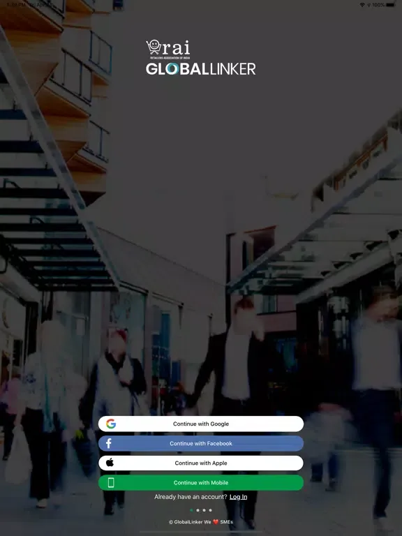 Tangkapan skrin RAI GlobalLinker iPad 