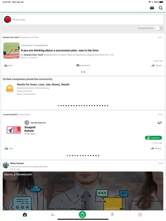 Tangkapan skrin RAI GlobalLinker iPad 