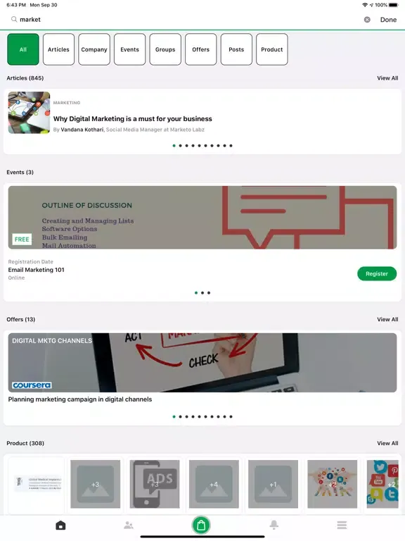 Tangkapan skrin RAI GlobalLinker iPad 